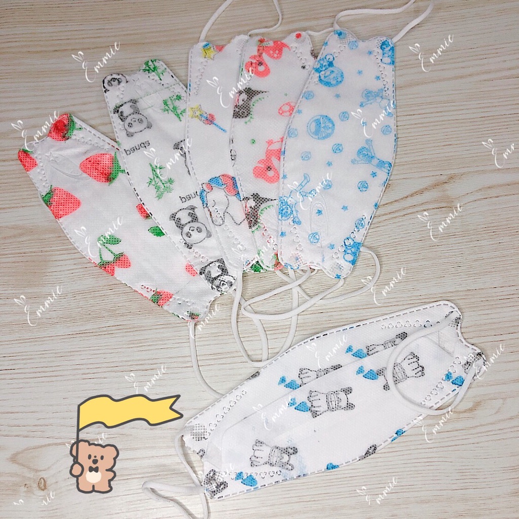 Set 10C Khẩu Trang Trẻ Em KF94 Họa Tiết Siêu Hot Cho Bé 3-9T AK Kids Mask