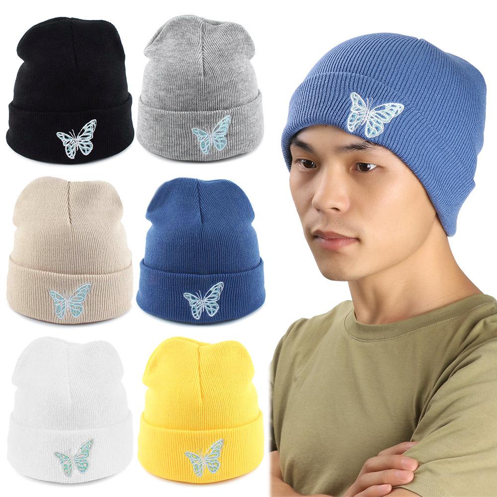 Mũ Len Họa Tiết Bướm Thời Trang hip hop