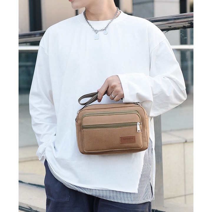 Túi Vải Bố Túi Đeo Vai Cho Nam, nữ Chất Dày Dặn, Bền Đẹp Size 24cm TUI-54