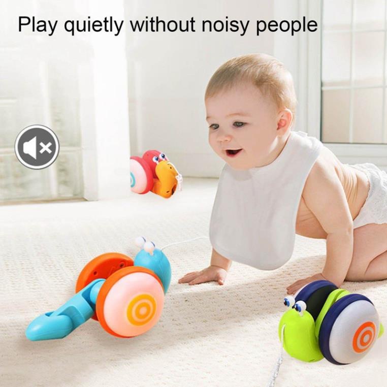 Đồ chơi ốc sên chạy pin phát nhạc và đèn - Đồ chơi con thú dắt bộ chạy pin Ticktoys