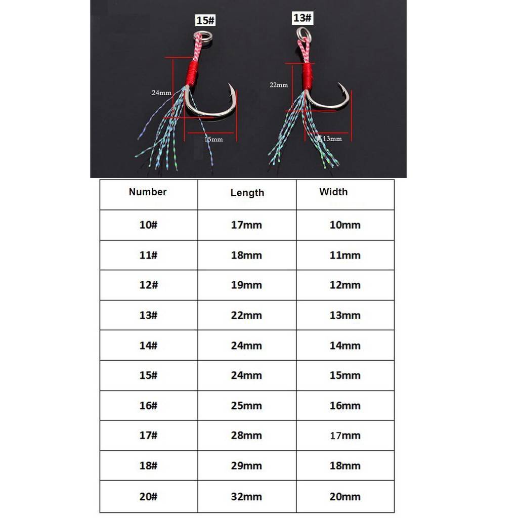 Set 3 cặp lưỡi câu cá chuyên dụng tiện lợi