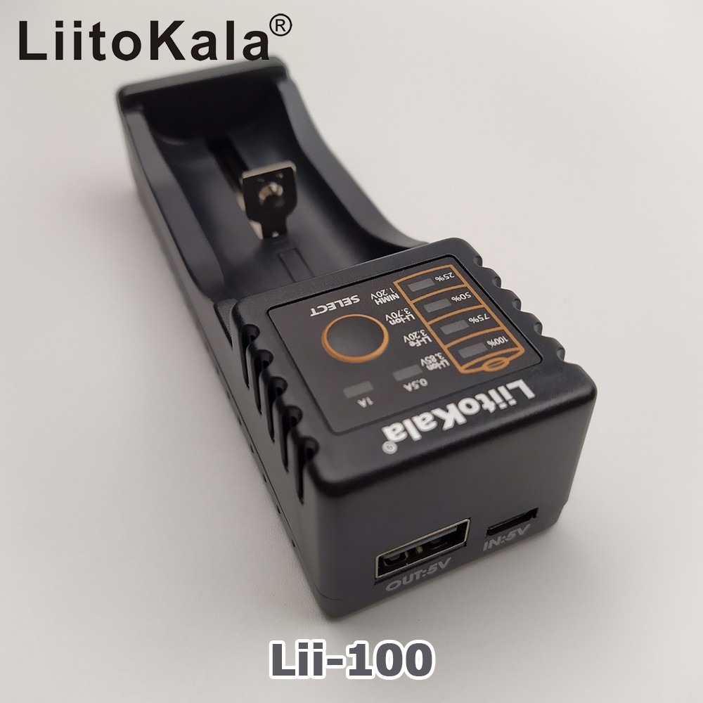 Sạc pin Liitokala Lii-100 đa năng USB Lii-100B cho pin AA AAA 18650 26650 14500 1.2V 3.2V 3.6V 3.7V 3.85V