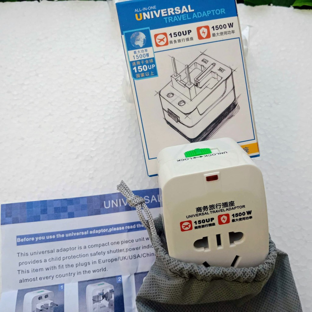 Đầu đổi, Ổ cắm điện Du lịch đa năng - Universal Adapter - Đầu nối phích cắm