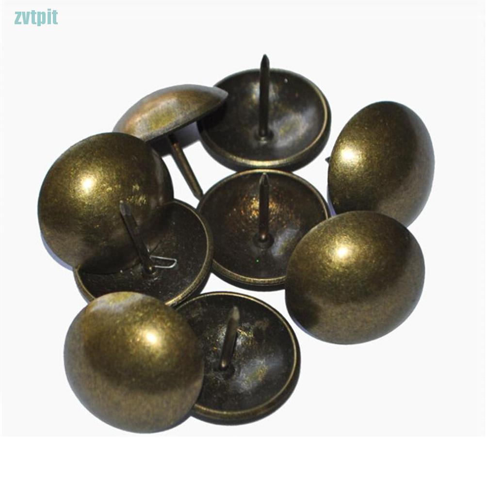 [ZVT] 100pcs/pack Vintage Upy Nails Bronze Metal Tags Furniture Sofa Shoe Door Decorative Tack Stud,  PT