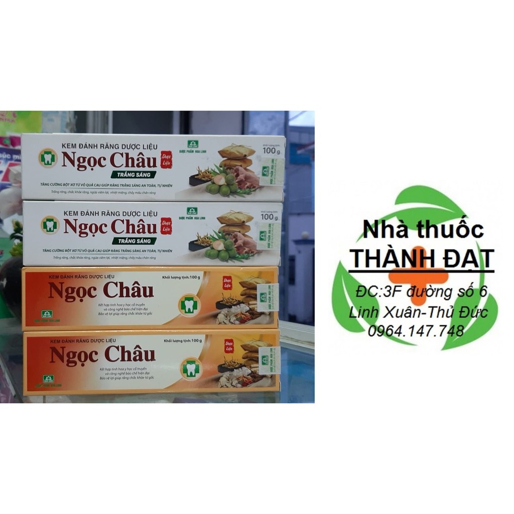 Kem đánh răng dược liệu Ngọc Châu 100gr / ngọc châu trắng sáng