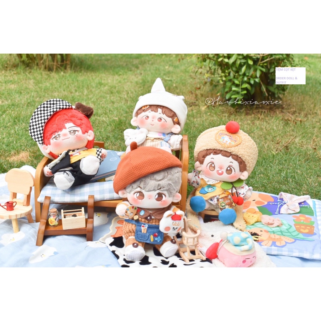 Bộ dồ Dã ngoại cho bé doll 15cm 20cm