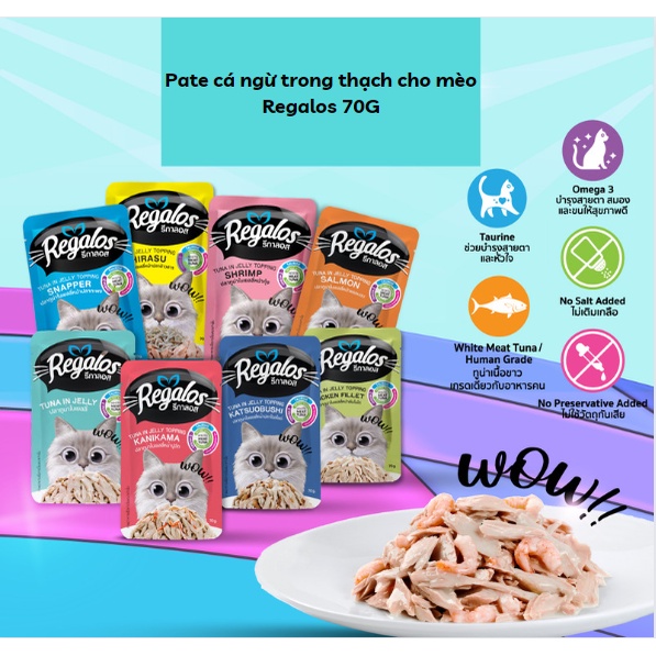 Combo 12 gói Pate Cho Mèo Regalos Hàng Nội Địa Thái