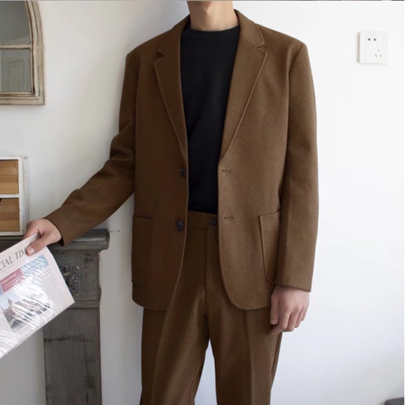 Áo khoác vest len phong cách công sở thời trang cho nam Simple Fashion áo khoác jacket nam Hàn Quốc khoác nam áo dài tay áo khoác nam big size cotton