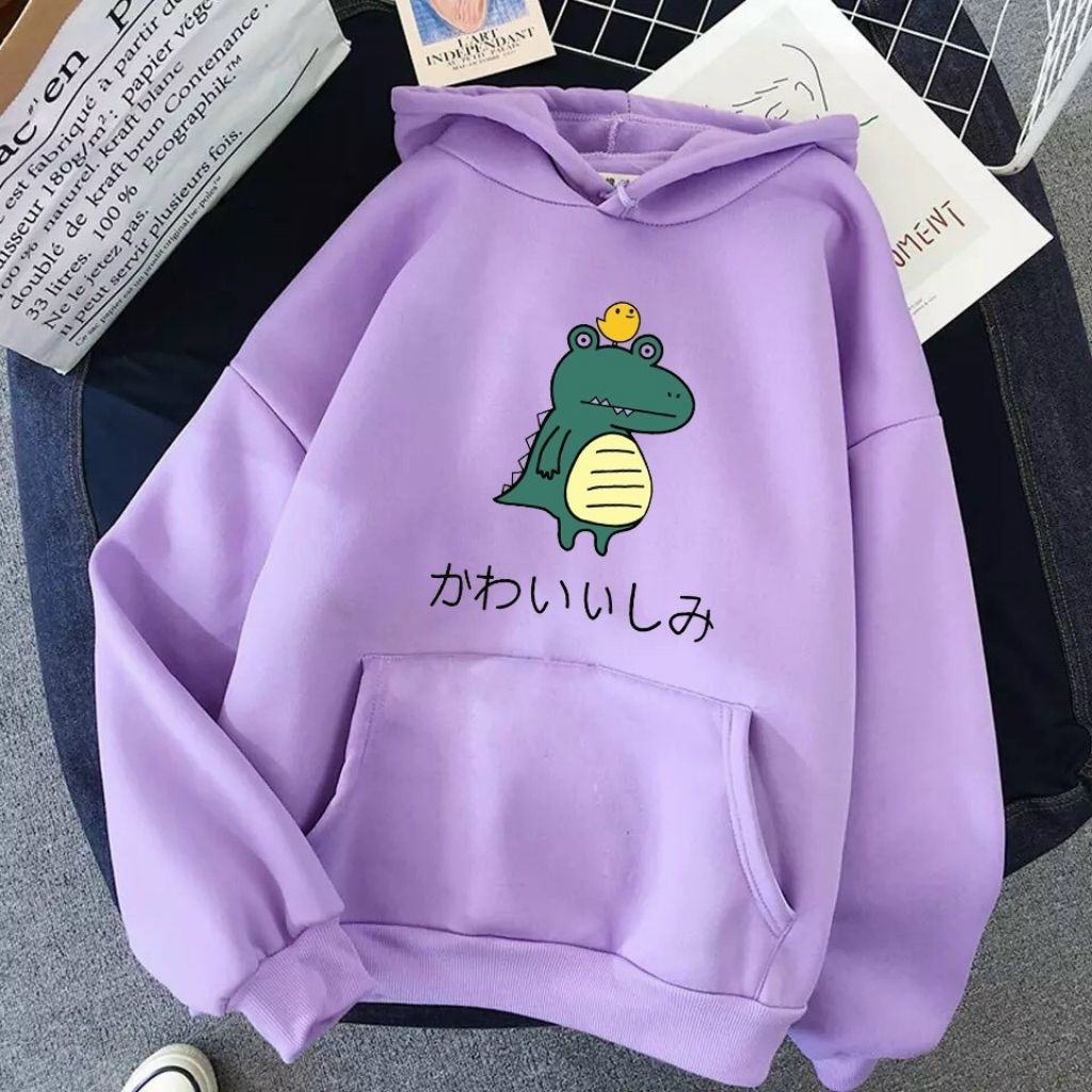 ÁO KHOÁC NỈ UNISEX FORM RỘNG NAM NỮ IN LOGO KHỦNG LONG CỰC ĐẸP ÁO KHOÁC HOODIE LOCAL BRAND | BigBuy360 - bigbuy360.vn