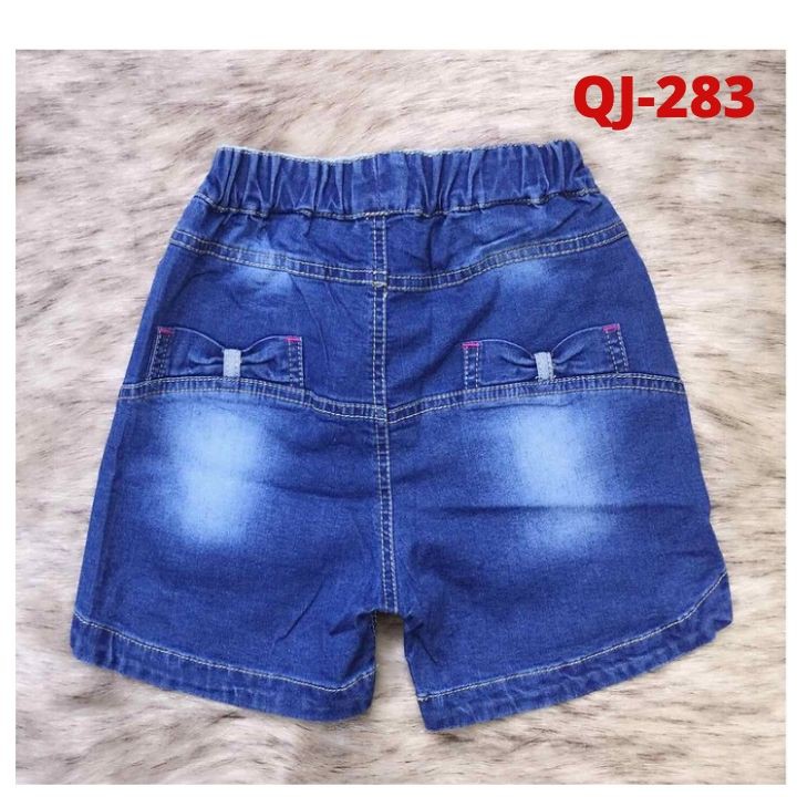 Quần short jean bé gái từ 10-25kg. Chất jean, quần lưng thun thoải mái cho bé vận động- Tomchuakids