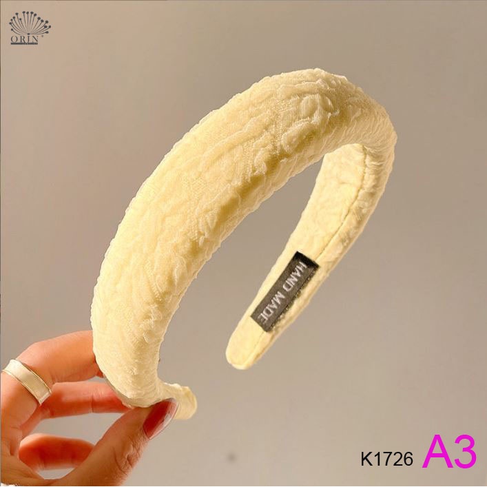Băng đô cài tóc vải nhún nhiều màu sang trọng cao cấp thanh lịch Orin K1726