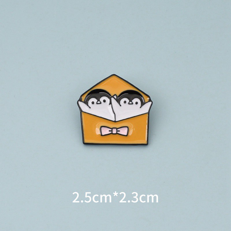 Huy Hiệu Cài Áo Kim Loại Hình Chim Cánh Cụt