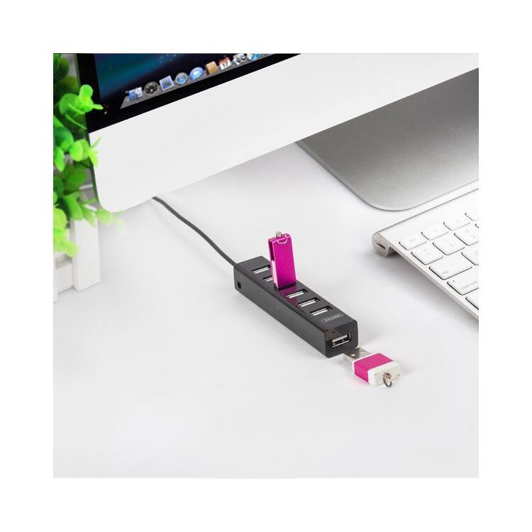 BỘ CHIA CÁC CỔNG USB2.0 7 SỬ DỤNG CHO MÁY TÍNH BÀN VÀ LAPTOP 80CM Y-2160BK