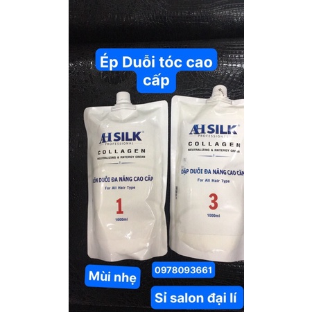 Kem Ép Duỗi đa năng cao cấp Ahsilk mùi nhẹ siêu thẳng mềm mượt 1000ml