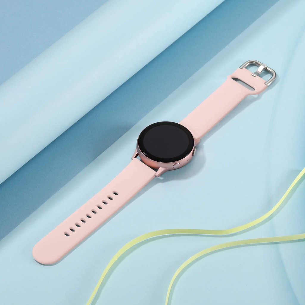 Dây Đeo Thay Thế Bằng Silicon 20mm 22mm Cho Đồng Hồ Samsung Galaxy Watch Active 42mm Gear S2 Classic