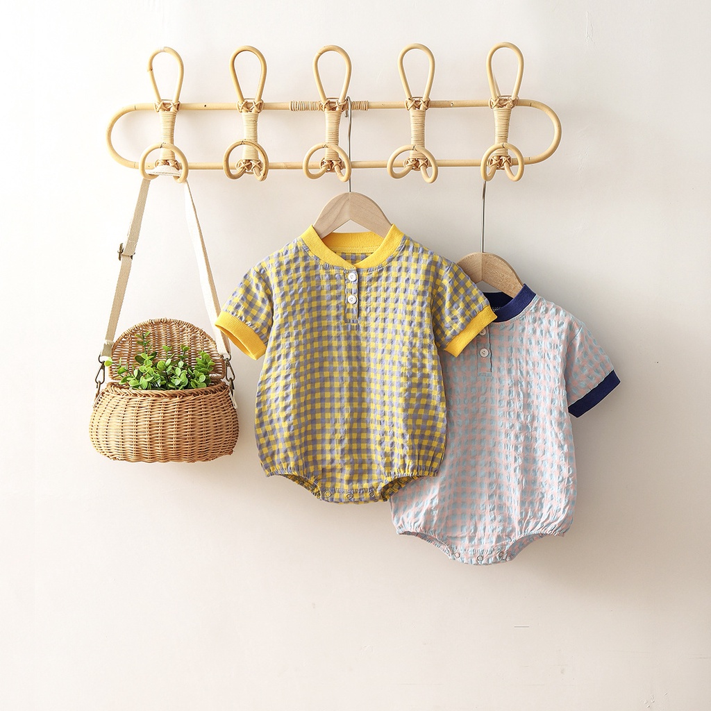 Bộ Áo Liền Quần Tay Ngắn Xinh Xắn Thời Trang Cho Trẻ Sơ Sinh