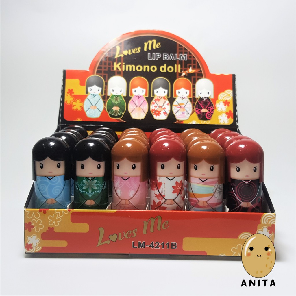 (Hàng Mới Về) Son Dưỡng Môi Vị Trái Cây Thiết Kế Hình Búp Bê Mặc Kimono Độc Đáo | BigBuy360 - bigbuy360.vn