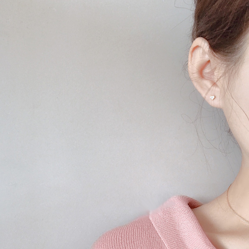 Khuyên Tai Hình Trái Tim Nhỏ Đơn Giản Thời Trang Mới Cho Nữ