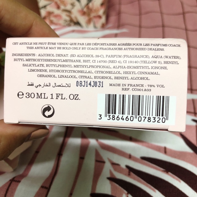 Nước hoa Coach authentic 100% cắp nách mang về