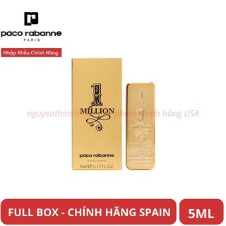 Nước Hoa Nam mini Paco Rabanne 1 MILLION 5ml Chính Hãng Spain - Tây Ban Nha