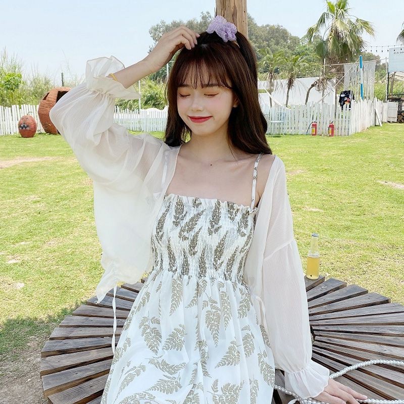 Áo khoác ngoài voan mỏng đi biển, hàng Quảng Châu