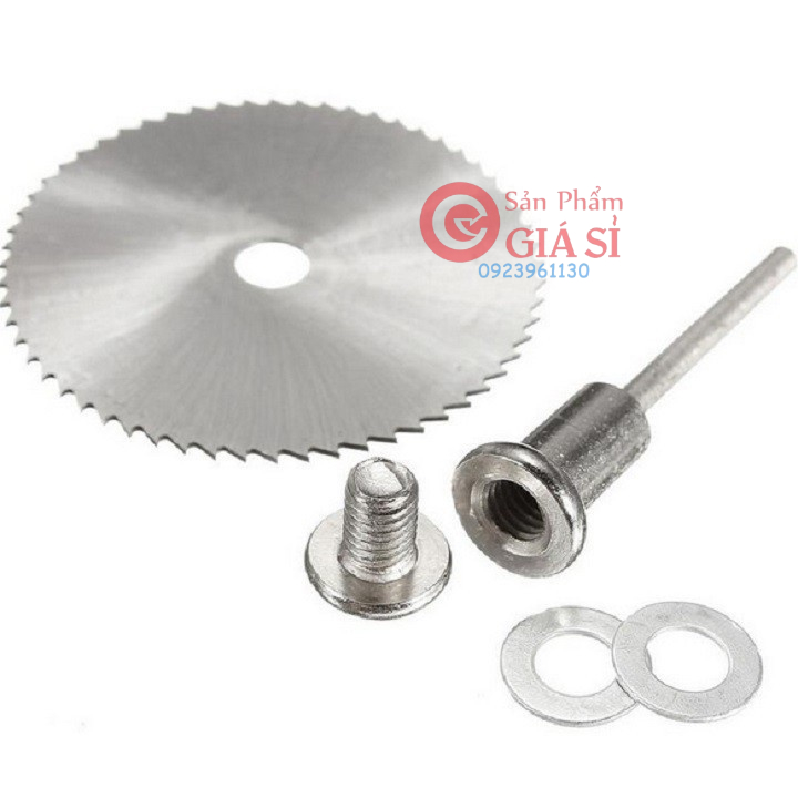 Bộ đĩa cắt răng - lưỡi cưa gỗ nhựa meca mini (6 đĩa cắt 1 cán trục 3mm hoặc 6mm) ❤️freeship❤️