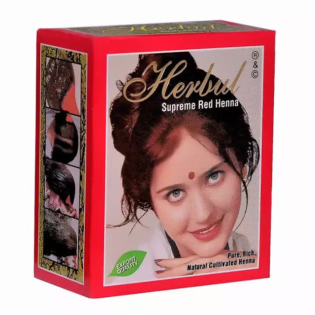 [Quà Tặng] Thuốc Nhuộm Tóc Thảo Dược Herbul Henna Ấn Độ - Màu Xanh Đen Blue Black + Tặng Lược Nhuộm Tóc