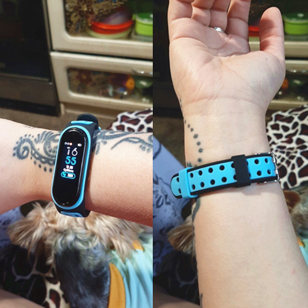 Dây đồng hồ bằng silicone thay thế cho Xiaomi Mi Band 3 4