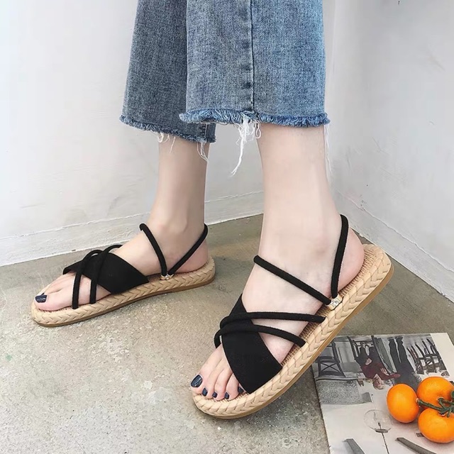 [Mã 252FASHIONSALE giảm 12% đơn 99K] Sandal cói 2 kiểu