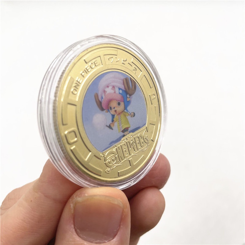 Đồng Xu Kim Loại Họa Tiết Hoạt Hình One Piece Dùng Làm Quà Tặng