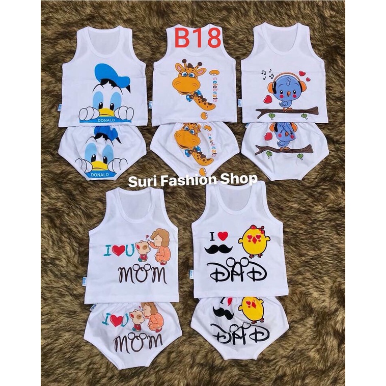 BỘ ĐỒ BA LỖ HÌNH THÚ CỰC CUTE