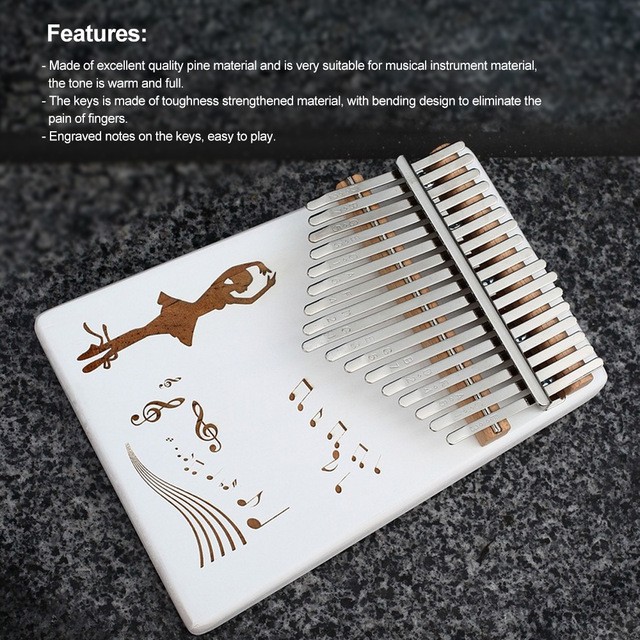 Đàn kalimba 17 phím gỗ nguyên khối Mahagony GECKO000059- haicneal