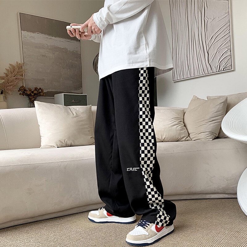 Quần dài AOKANG ống đứng họa tiết ca rô thời trang cho nam