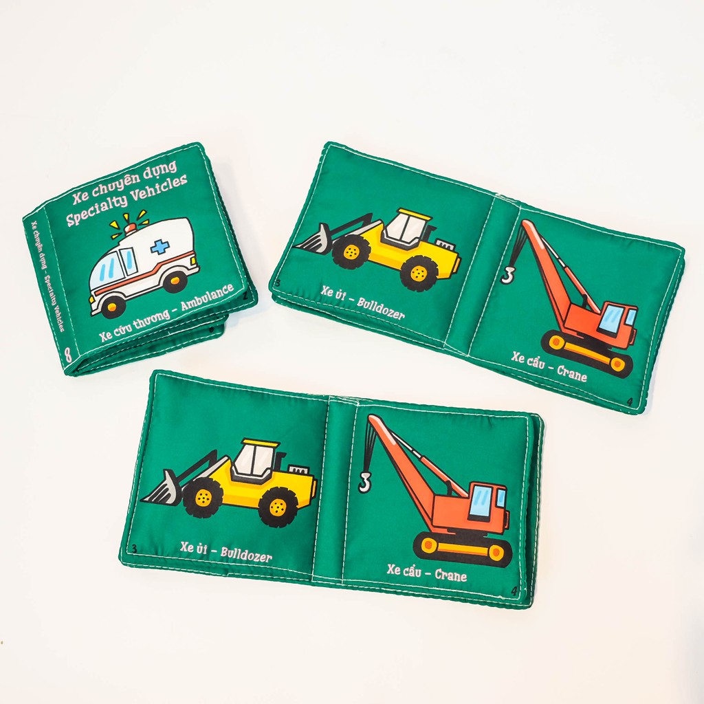 Đồ chơi vải xe chuyên dụng  - nhận biết cho bé từ 6mt