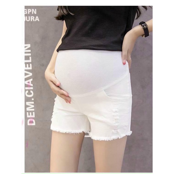 Quần sooc bầu chất kaki cao cấp co giãn bầu măc thỏa mái có chun chỉnh theo từng thai kỳ MjnHa