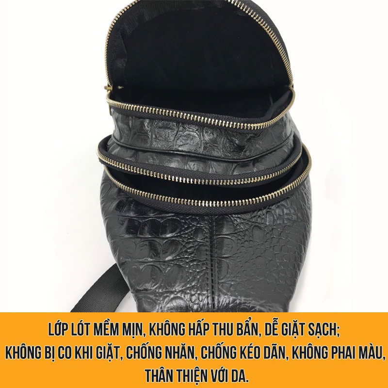 Túi đeo chéo da thật - Hàng cao cấp HasonLea - Bảo hành 12 tháng