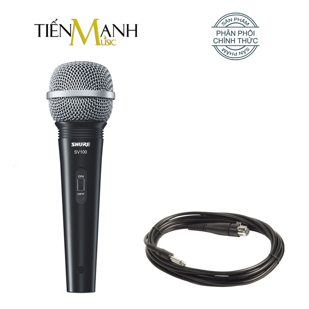 Mic Shure SV100 Có Dây Cầm Tay Vocal Microphone Karaoke Micro SV100-X - Chính Hãng USA