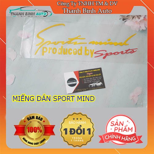 Tem dán decal Sport mind prodeced by Sports xe hơi ô tô đầy đủ màu sắc - Đồ Chơi Xe Hơi Chất Lượng