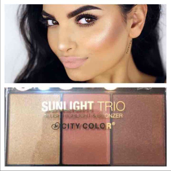 BẢNG PHẤN MÁ HỒNG &amp; TẠO KHỐI &amp; BẮT SÁNG 3 IN 1 CITY COLOR SUNLIGHT TRIO