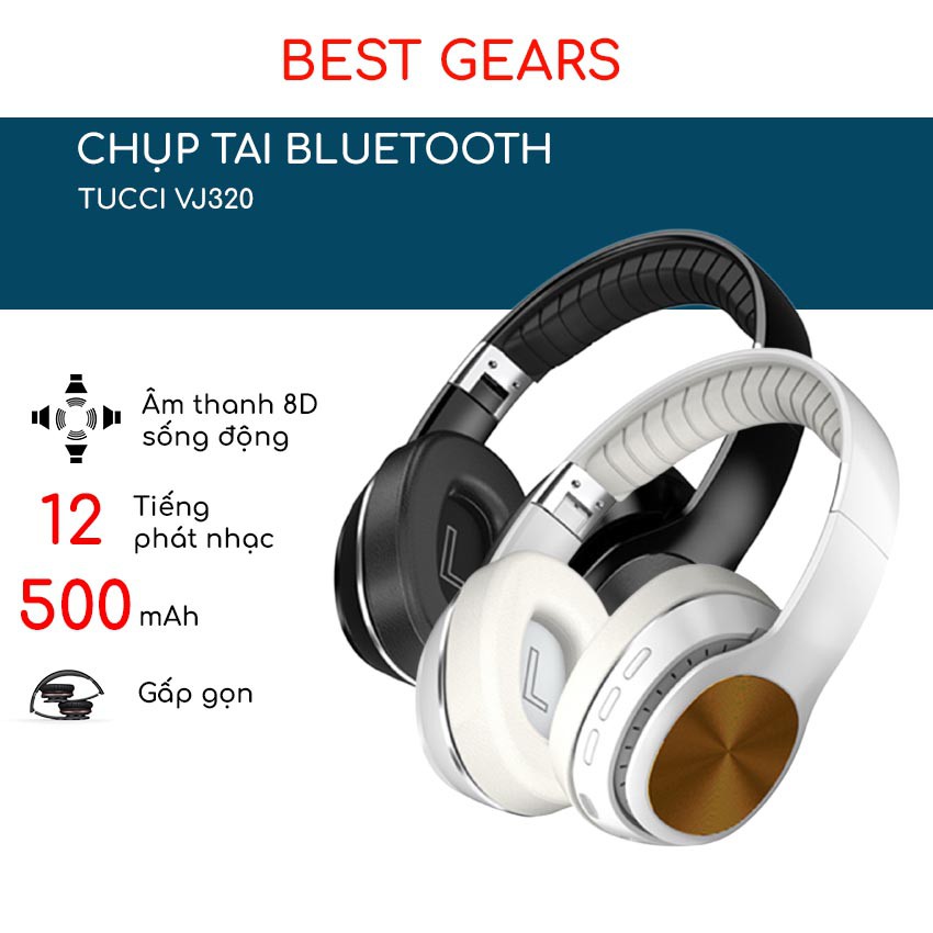 [Mã 267ELSALE hoàn 7% đơn 300K] Tai nghe chụp tai headphone bluetooth VJ320 - Cho điện thoại Android IOS Macbook Ipad