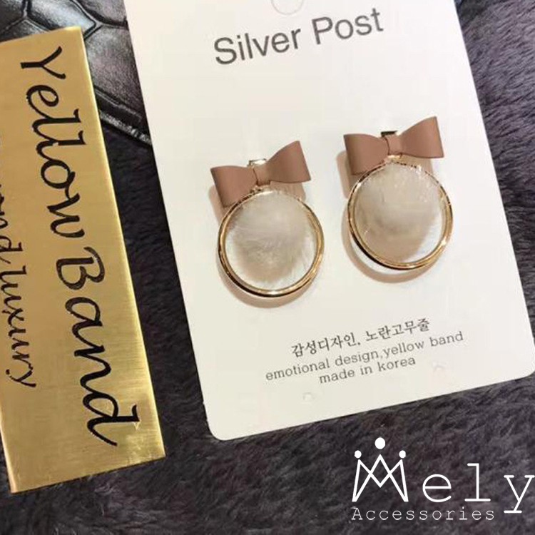 MELY - BÔNG TAI HẠT CHÂU NƠ 317