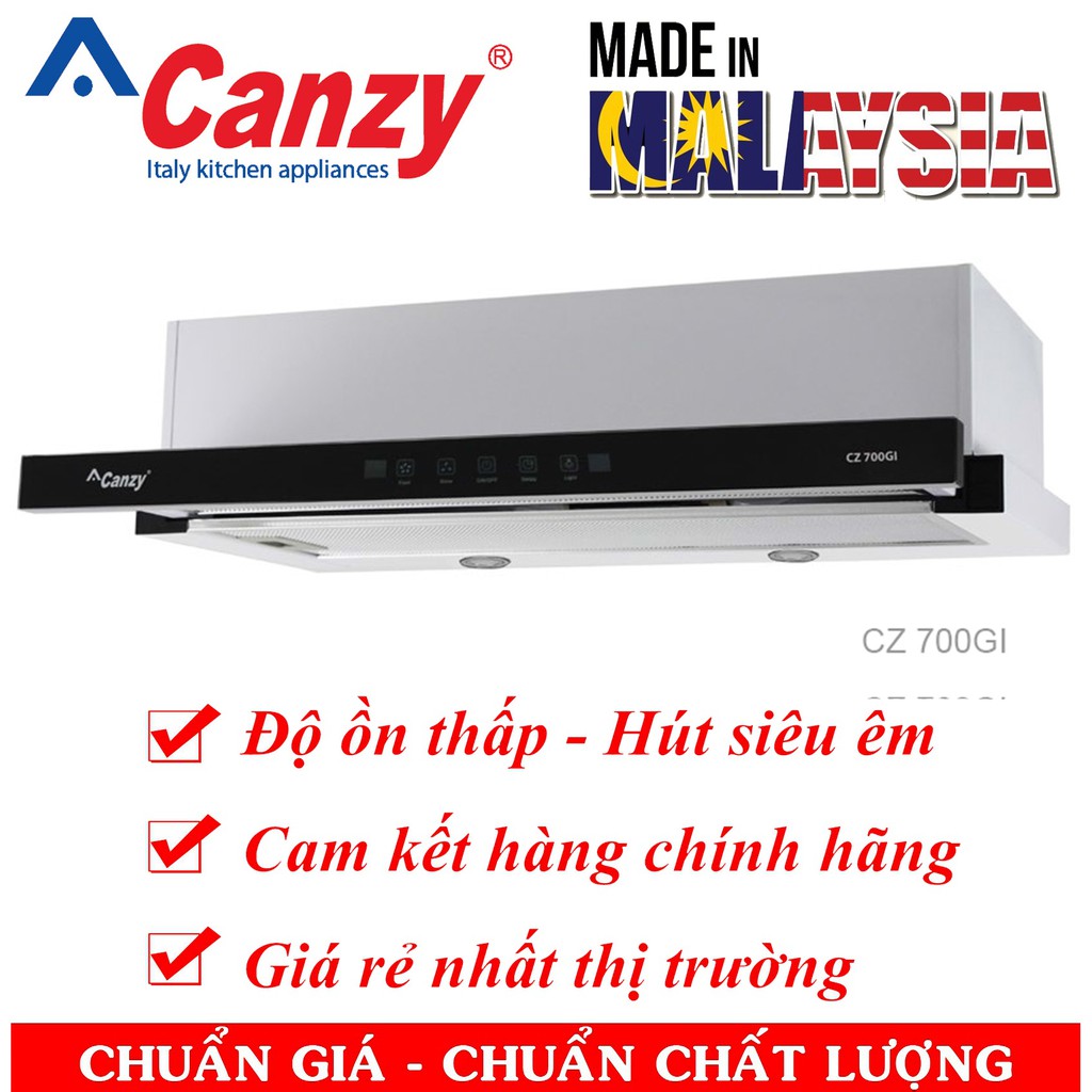 Máy hút mùi âm tủ 70cm Canzy CZ 700GI nhập khẩu Malaysia