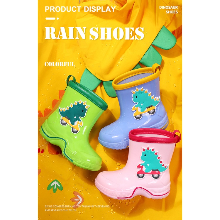 Giày bốt đi mua Amila giữ ấm bằng PVC đáng yêu cho trẻ em