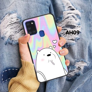 Ốp lưng Samsung A21s in hình 3 chú gấu dễ thương