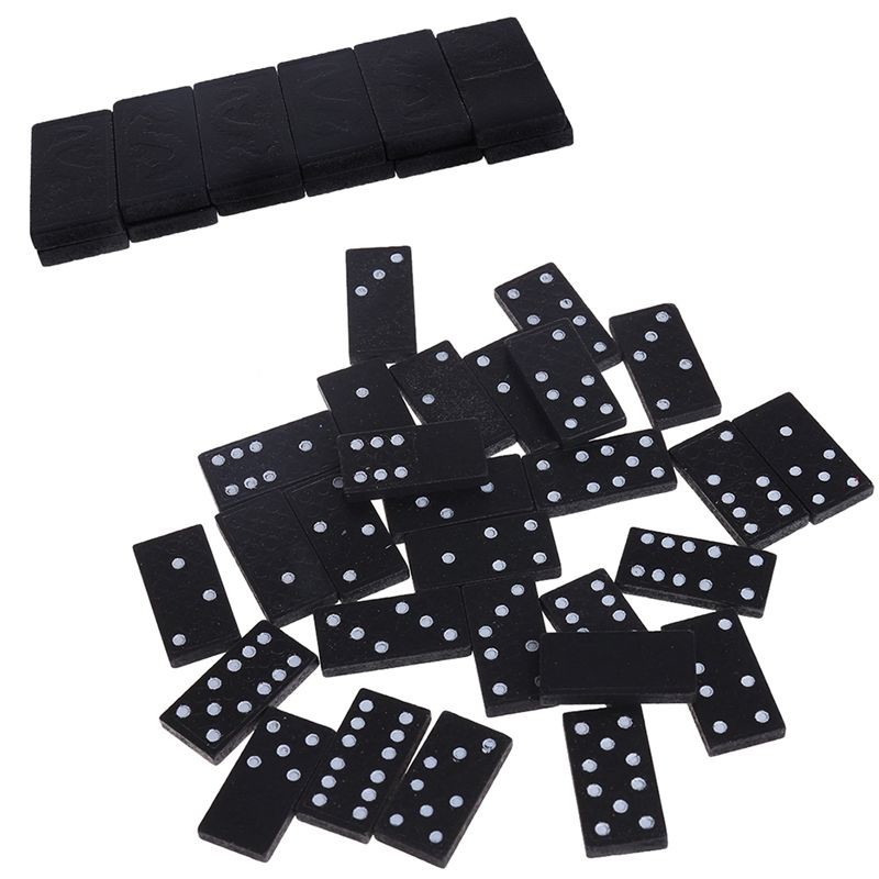 Bộ 28 quân cờ Domino mini kèm hộp gỗ đựng chuyên dùng mang đi du lịch