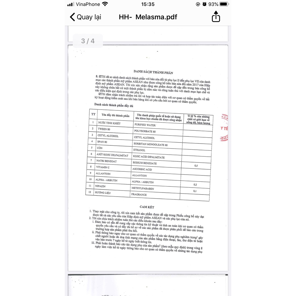 Kem dưỡng đêm ngừa nám trắng da H&H SPA - melasma perfect cream