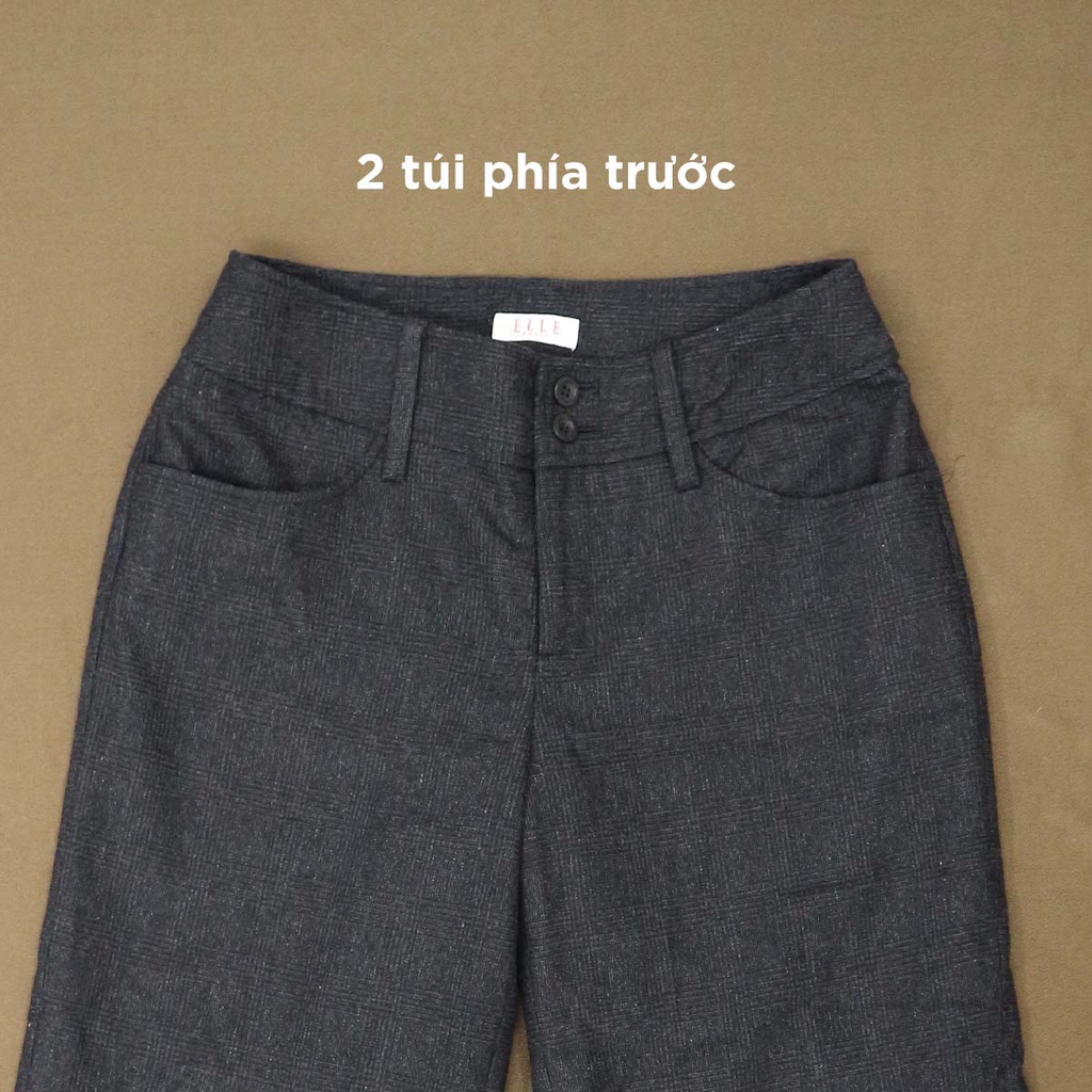 Quần dạ lửng của Elle màu đen có kẻ caro