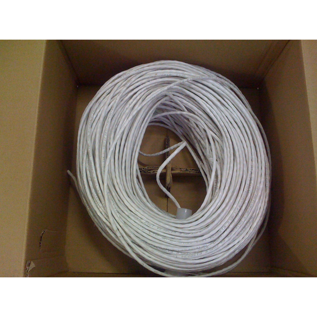 Cuộn 130m dây LAN Cat6 _ Dây mạng đi ngoài trời có mũi khế định hình