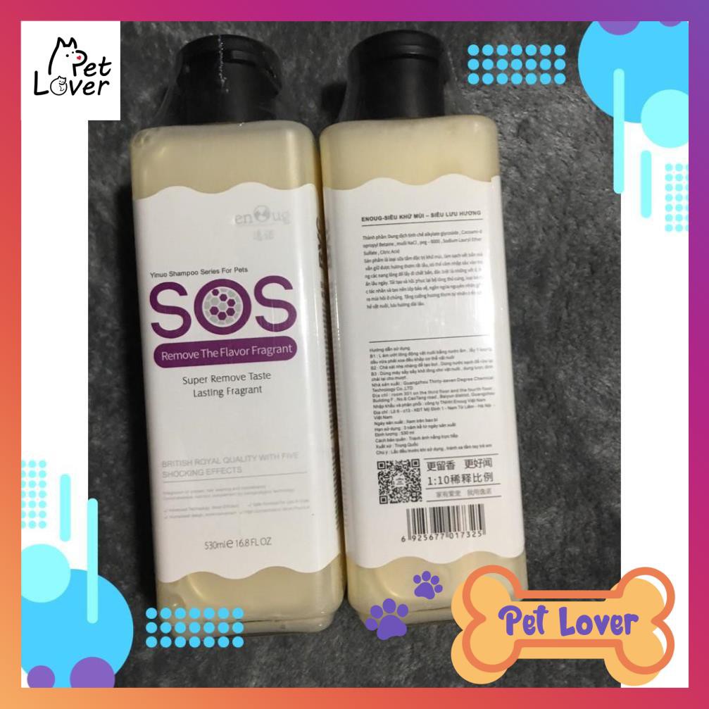 Sữa Tắm Cho Chó Mèo SOS 530ml, thơm mùi lâu_ HÀNG CHÍNH HÃNG