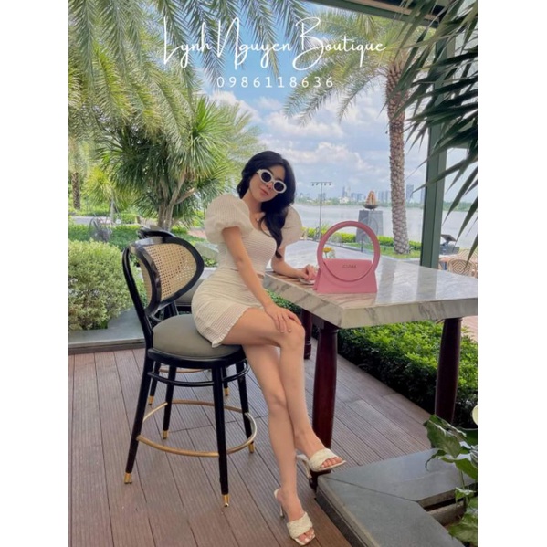 SET THUN XỐP TAY PHỒNG CHÂN VÁY CHỮ A NGẮN XINH